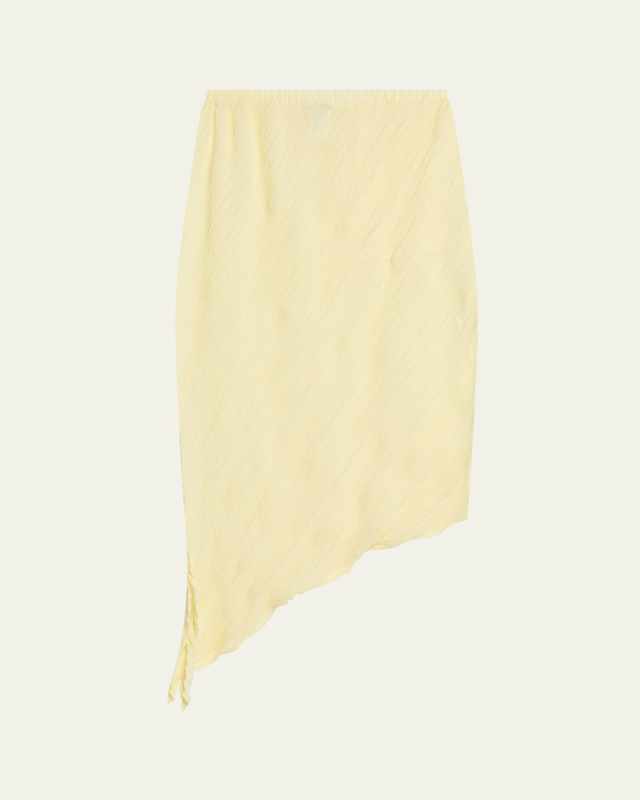 Wrinkled And Twisted Midi Skirt